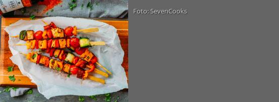 Rezeptbild für "Gemüsespieße mit Tofu"