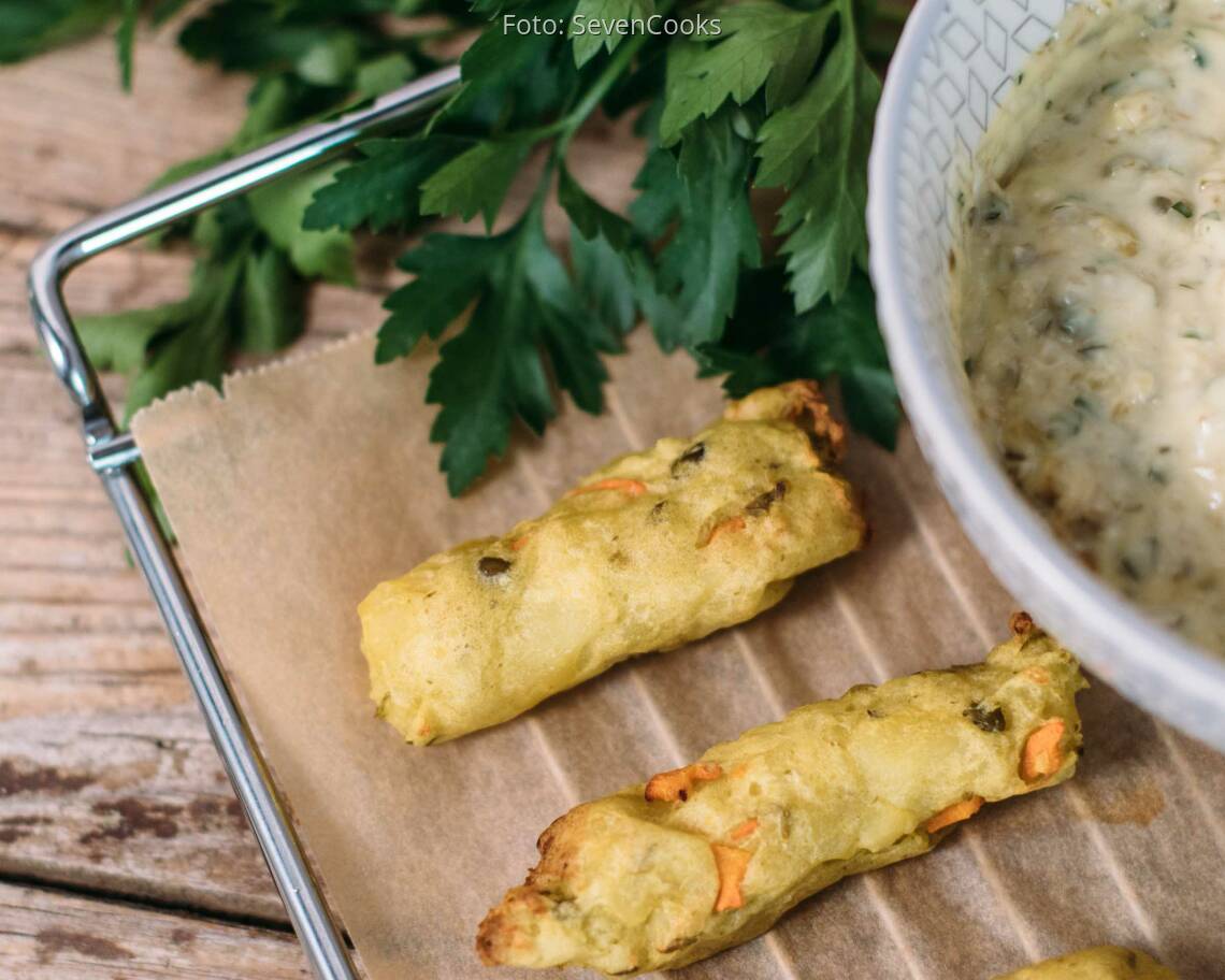 Veganes Rezept: Gemüsesticks vom Blech mit Dip_3