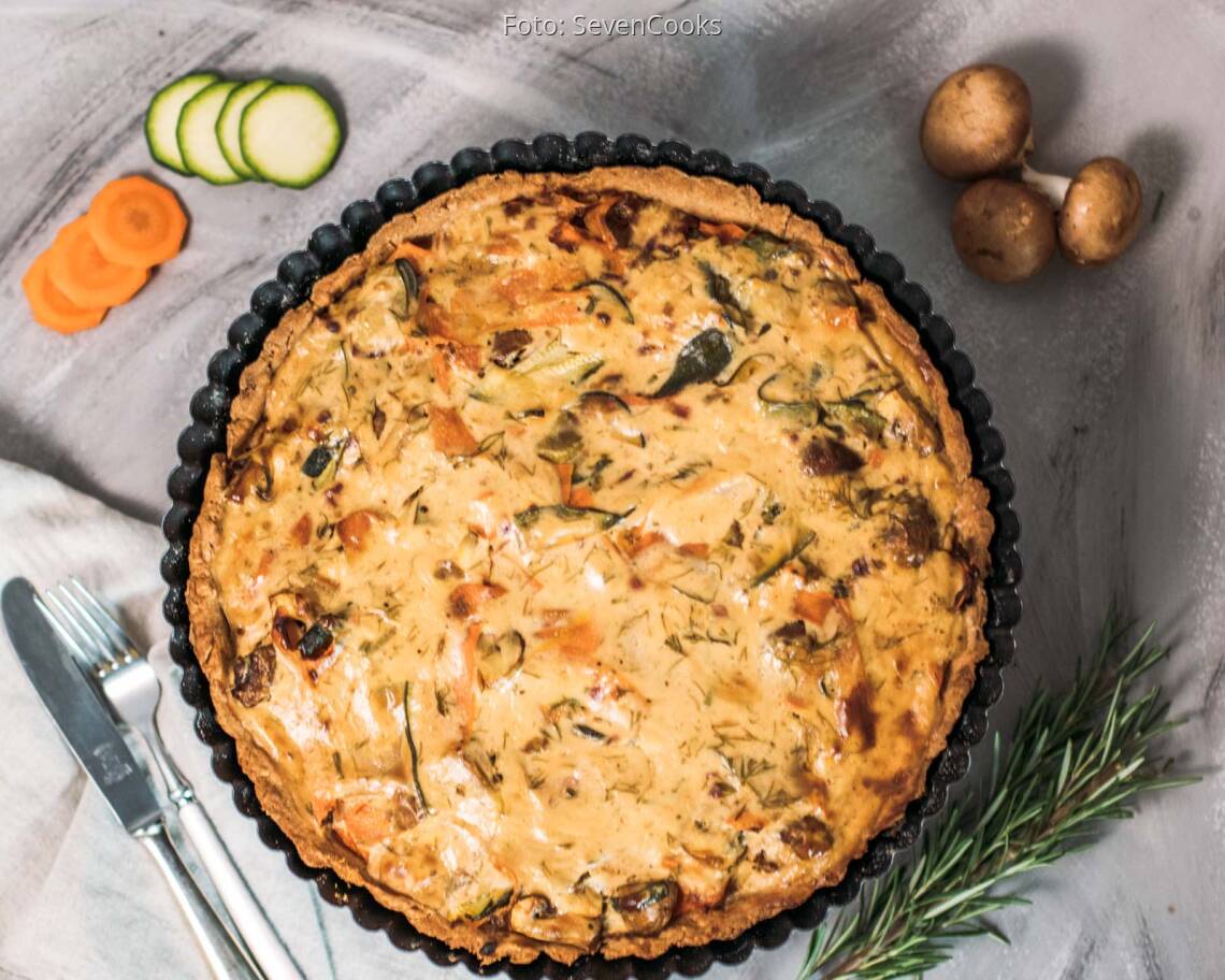 Veganes Rezept: Gemüse-Tarte 1