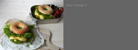 Rezeptbild für "Genießer-Bagel mit Mangocreme"