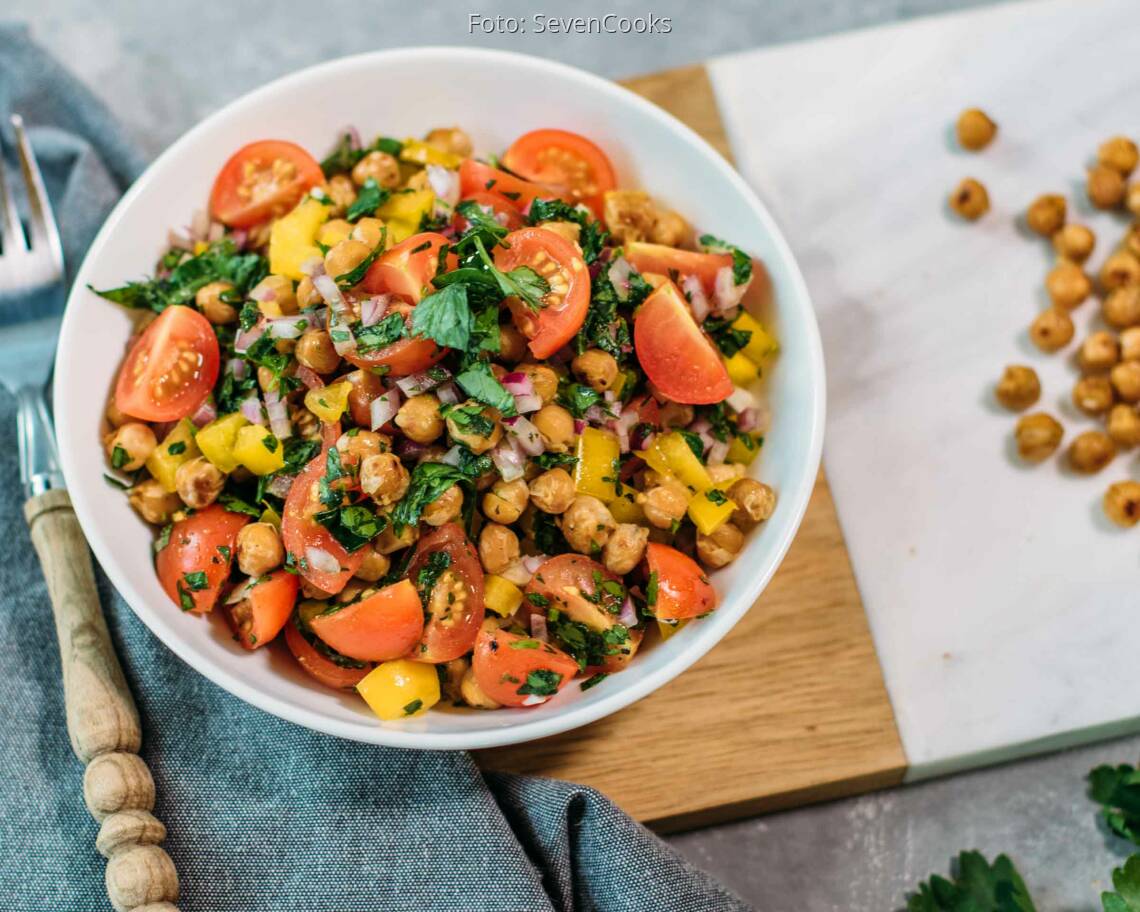 Veganes Rezept: Gerösteter Kichererbsensalat_1