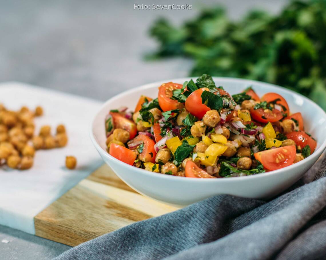 Veganes Rezept: Gerösteter Kichererbsensalat_2