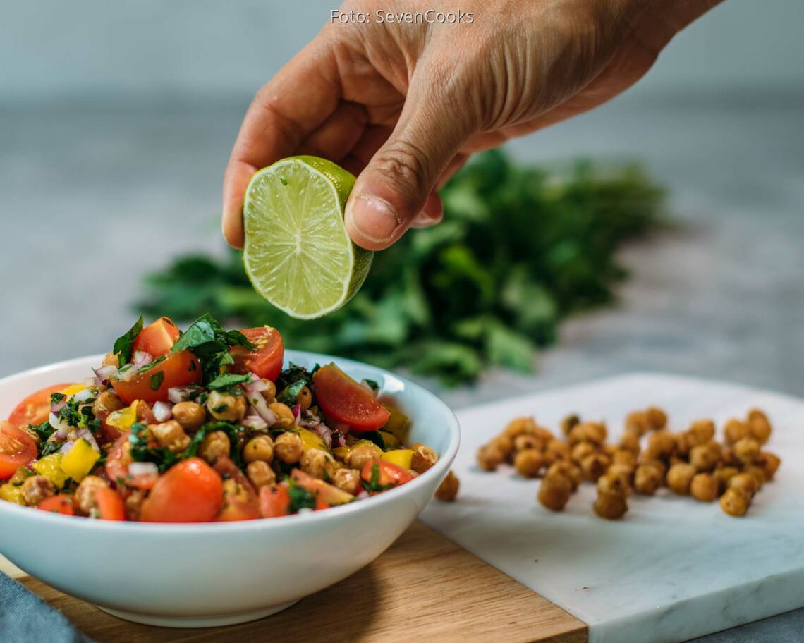 Veganes Rezept: Gerösteter Kichererbsensalat_3