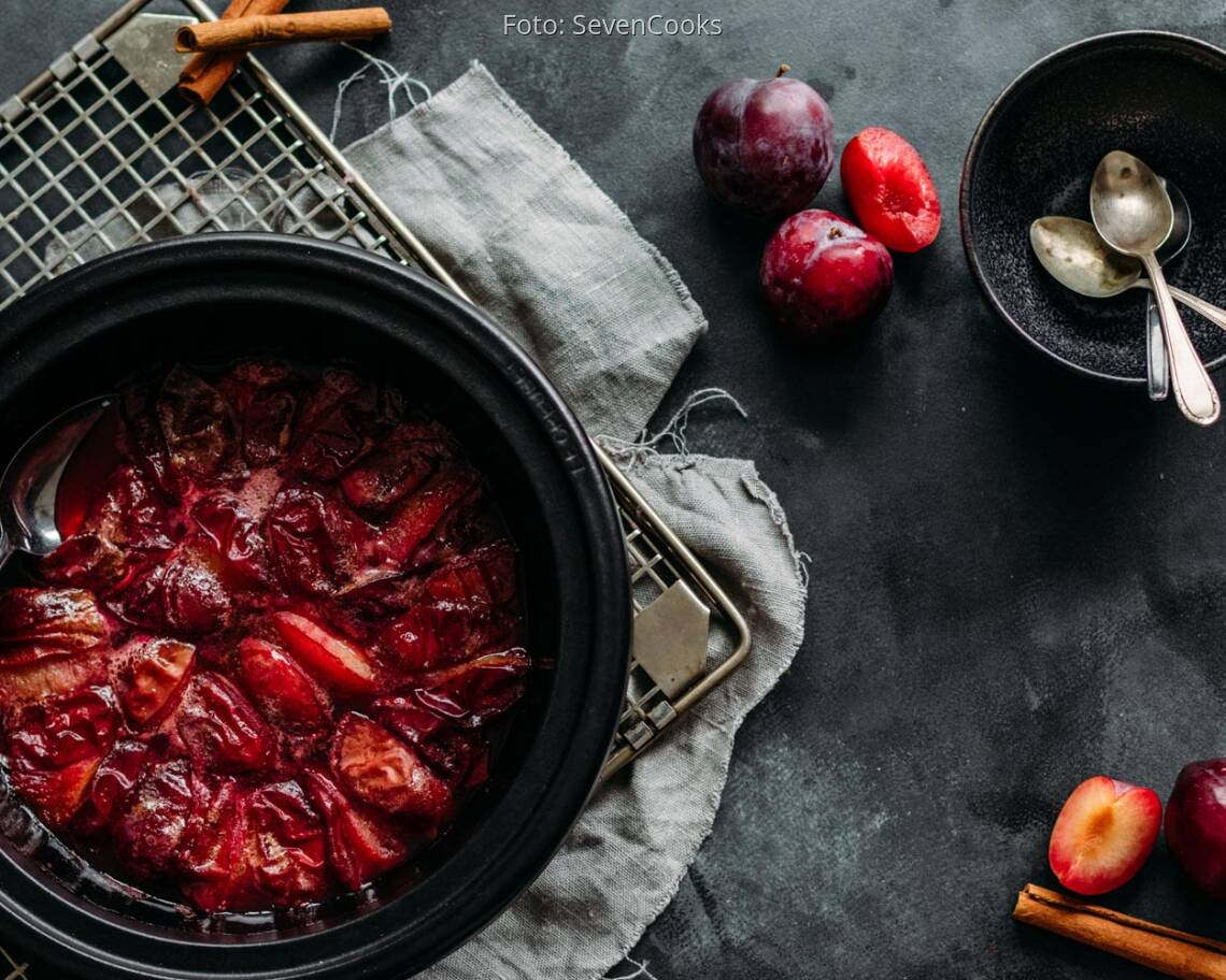 Veganes Rezept: Gerösteter Pflaumenkompott