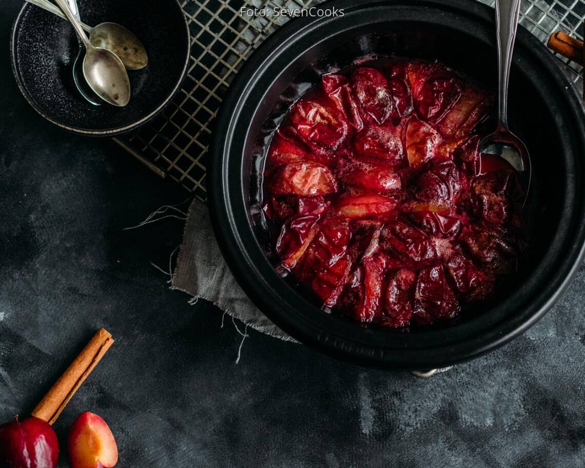 Veganes Rezept: Gerösteter Pflaumenkompott