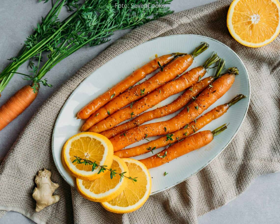 Veganes Rezept: Glasierte Möhren 1