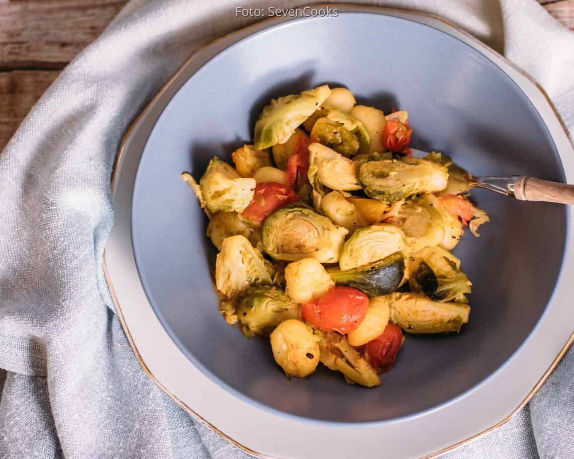 Fertiges Rezept: herbstliche Gnocchi Pfanne