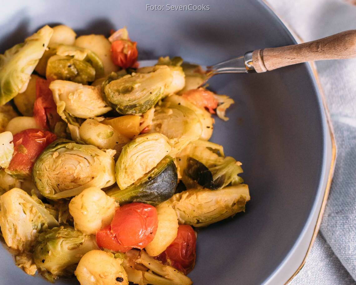 Fertiges Rezept: mediterane Gnocchi Pfanne
