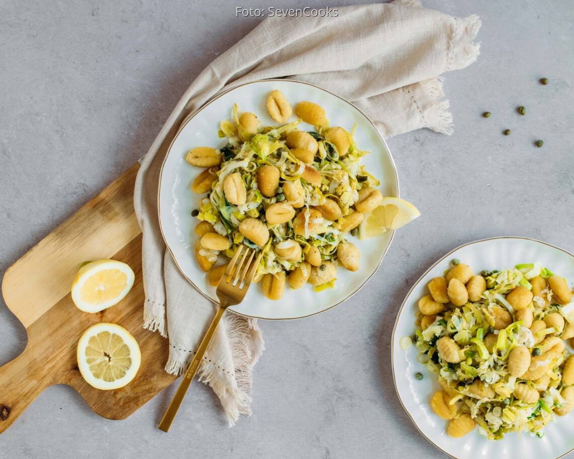 Veganes Rezept: Gnocci Lauch Pfanne 3
