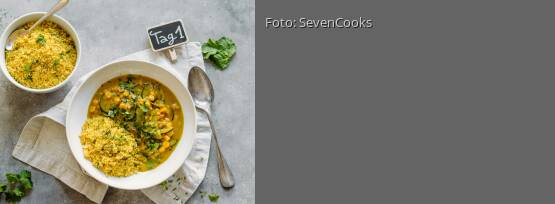 Rezeptbild für "Golden Meal-Prep 1: Curry mit Couscoussalat"
