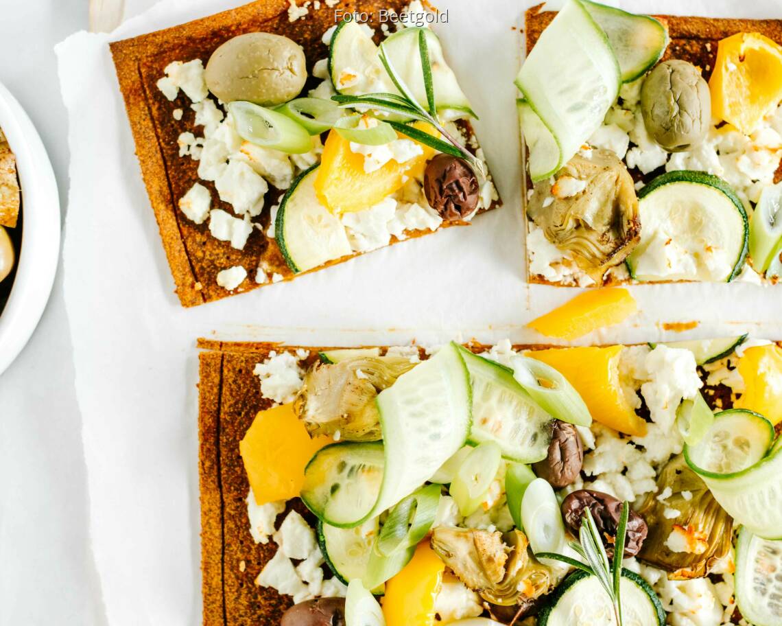 Veganes Rezept: Griechische Pizza