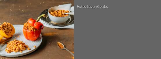 Rezeptbild für "Grillpaprika mit Hirsefüllung"