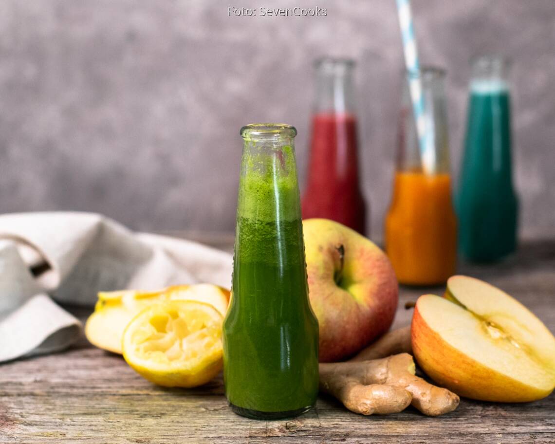 Veganes Rezept: Grüner Ingwer Shot mit Spinat_2