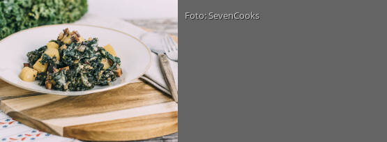 Rezeptbild für "Grünkohl mit Kartoffeln und Räuchertofu"