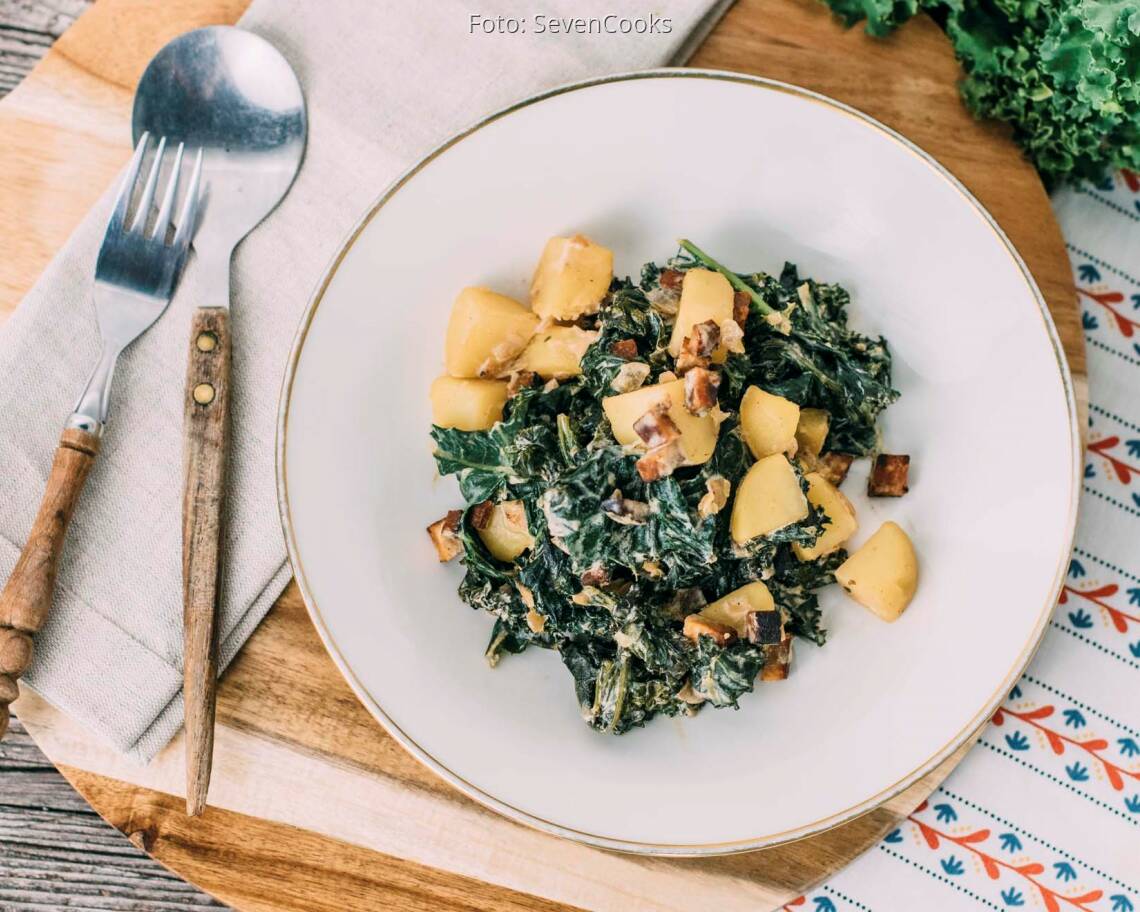 Veganes Rezept: Grünkohl mit Kartoffeln und Räuchertofu 2