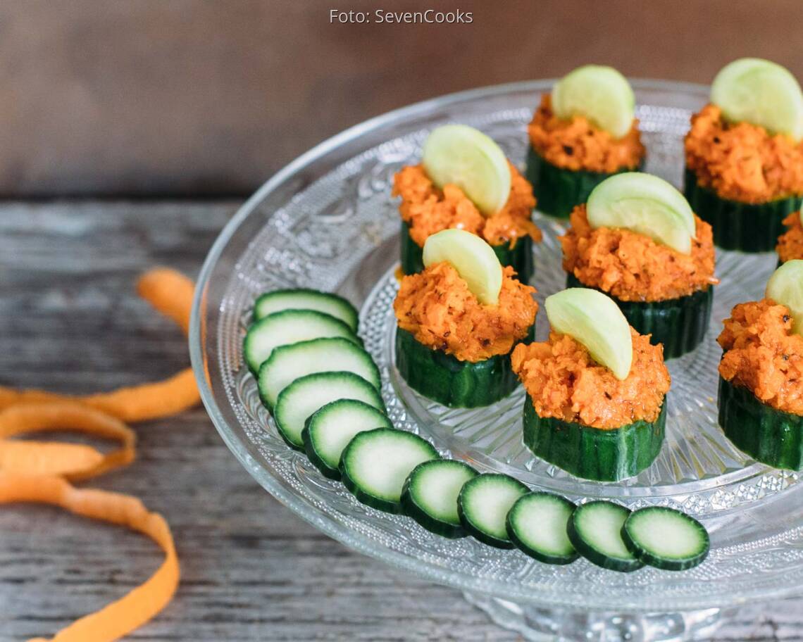 Veganes Rezept: Gurken-Karotten-Canapees_2