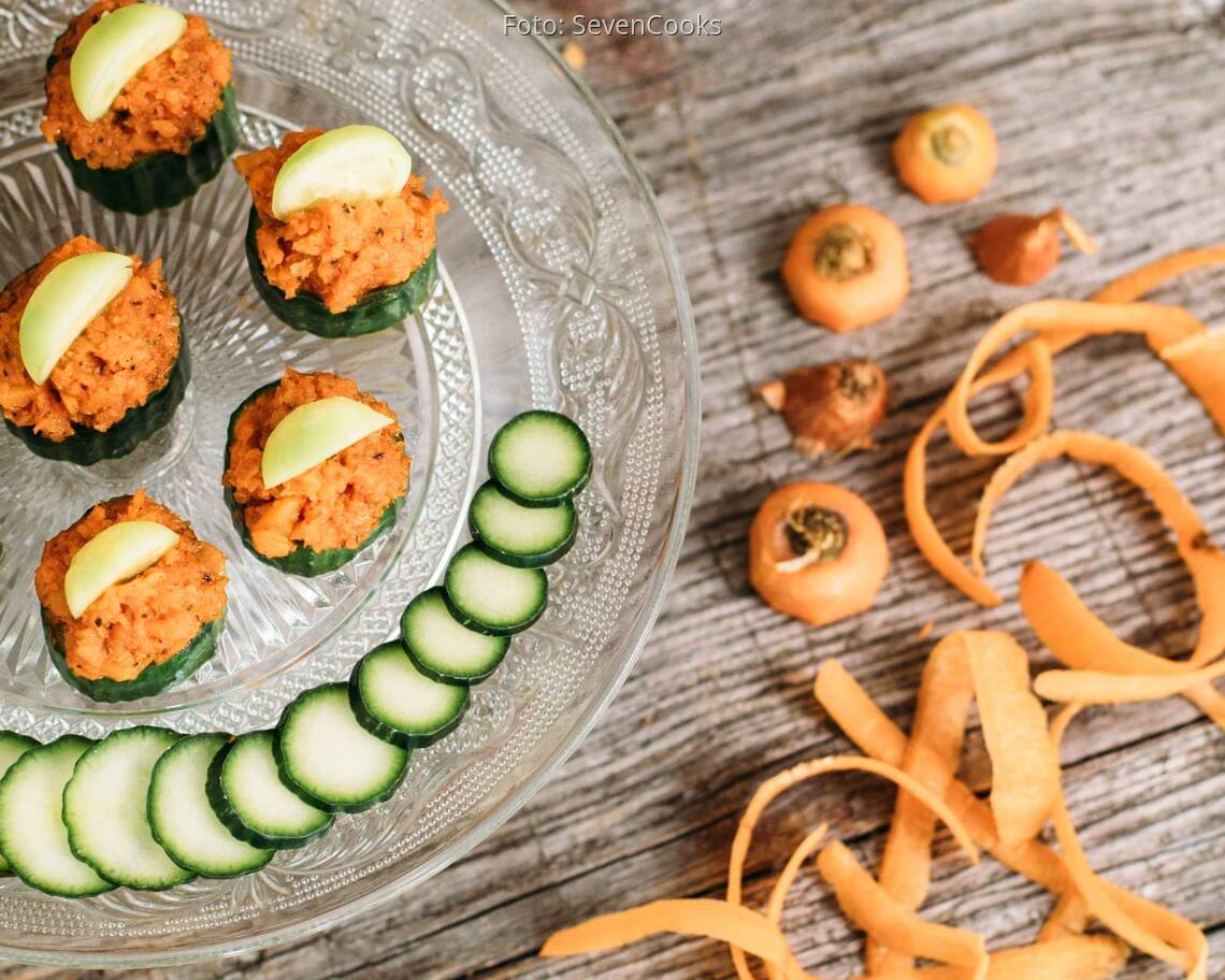 Veganes Rezept: Gurken-Karotten-Canapees_3
