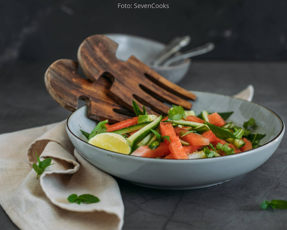 Veganes Rezept: Gurken-Wassermelonen-Salat 3