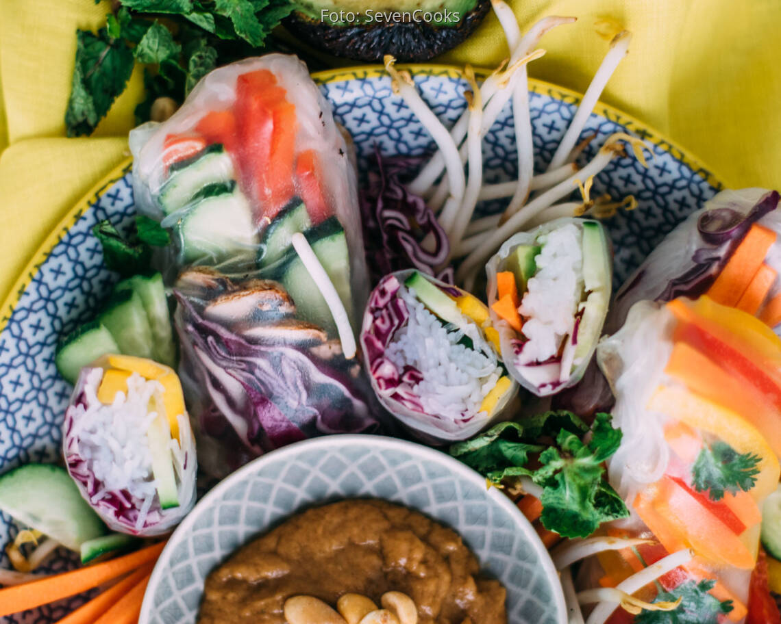 Veganes Rezept: Herzhafte Summerrolls