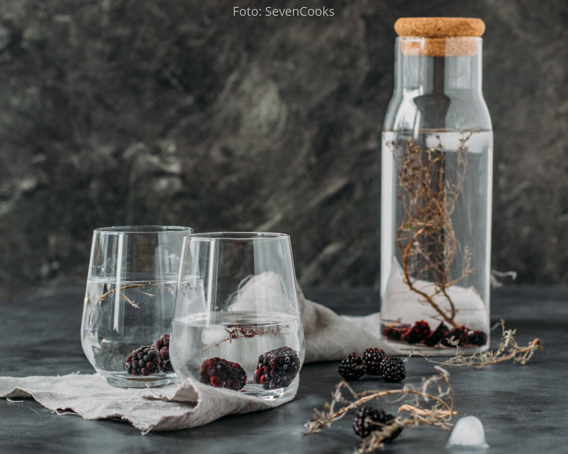 Veganes Rezept: Infused Water: Brombeere-Thymian 1