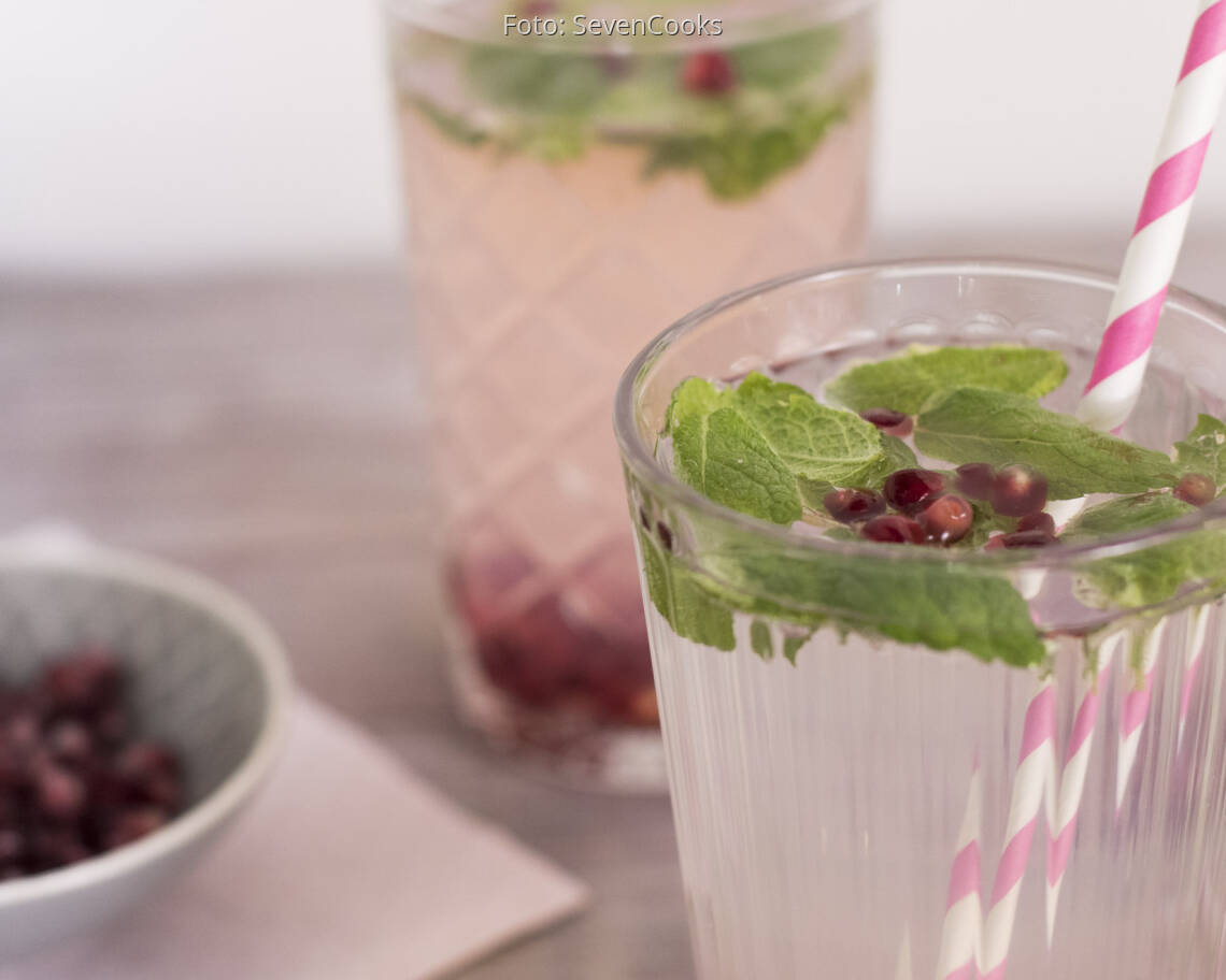 Fertiges Rezept: Infused Water Granatapfel-Minze_2
