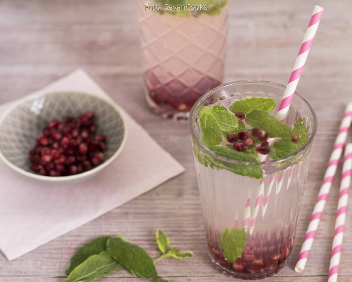 Fertiges Rezept: Infused Water Granatapfel-Minze_3