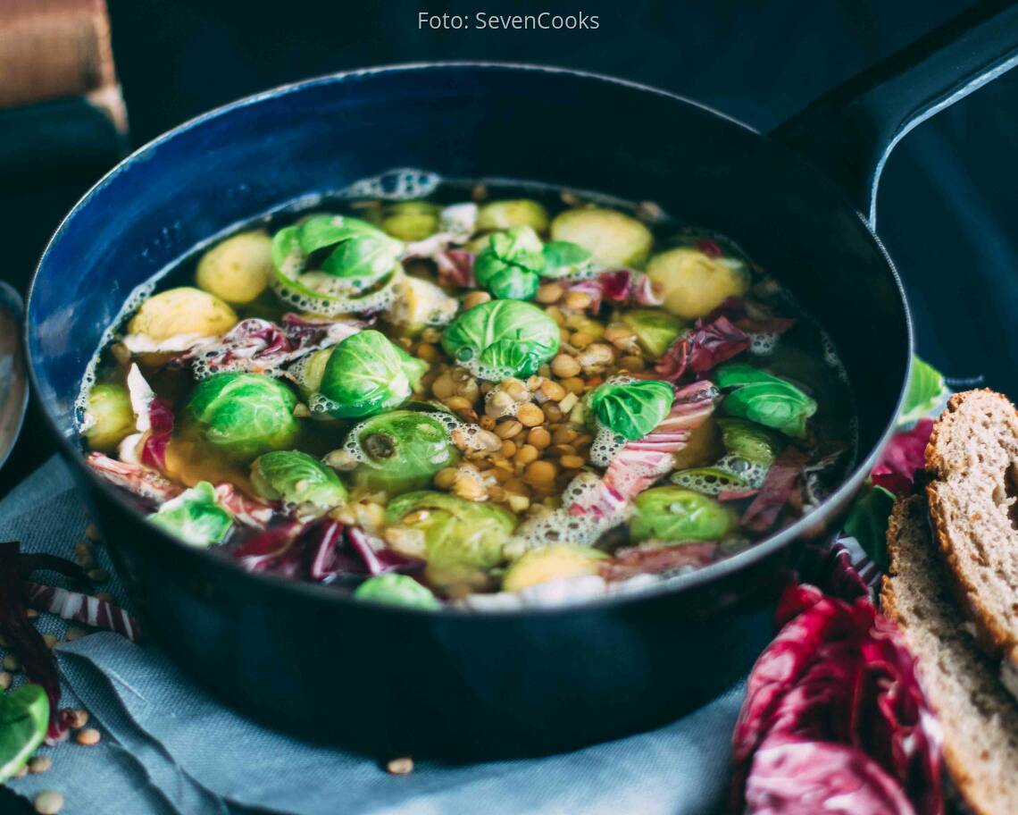 Veganes Rezept: Ingwer-Rosenkohlsuppe
