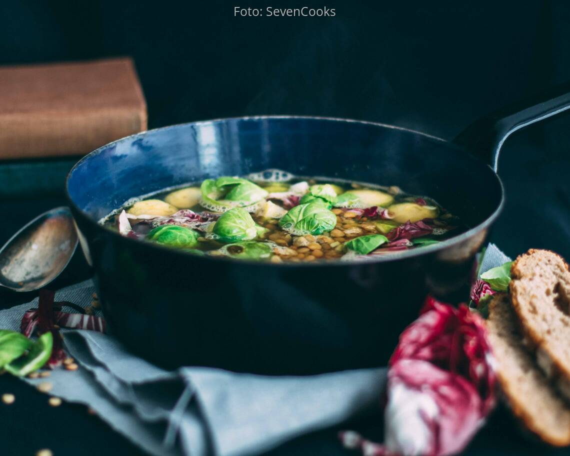 Veganes Rezept: Ingwer-Rosenkohlsuppe