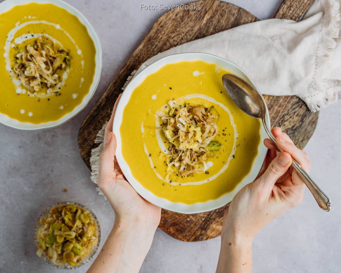 Veganes Rezept: Kartoffel Lauch Suppe 3