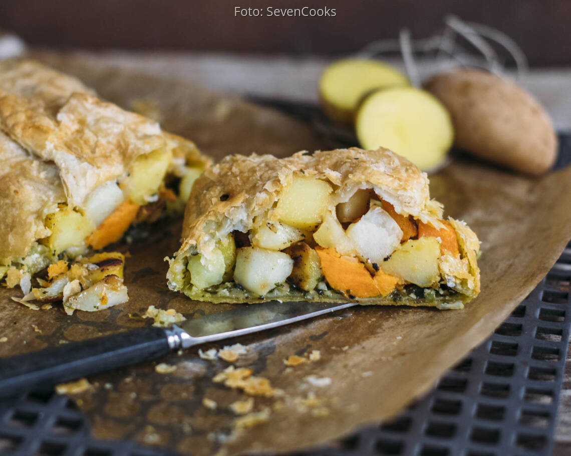 Veganes Rezept: Kartoffel-Bärlauch-Strudel_3
