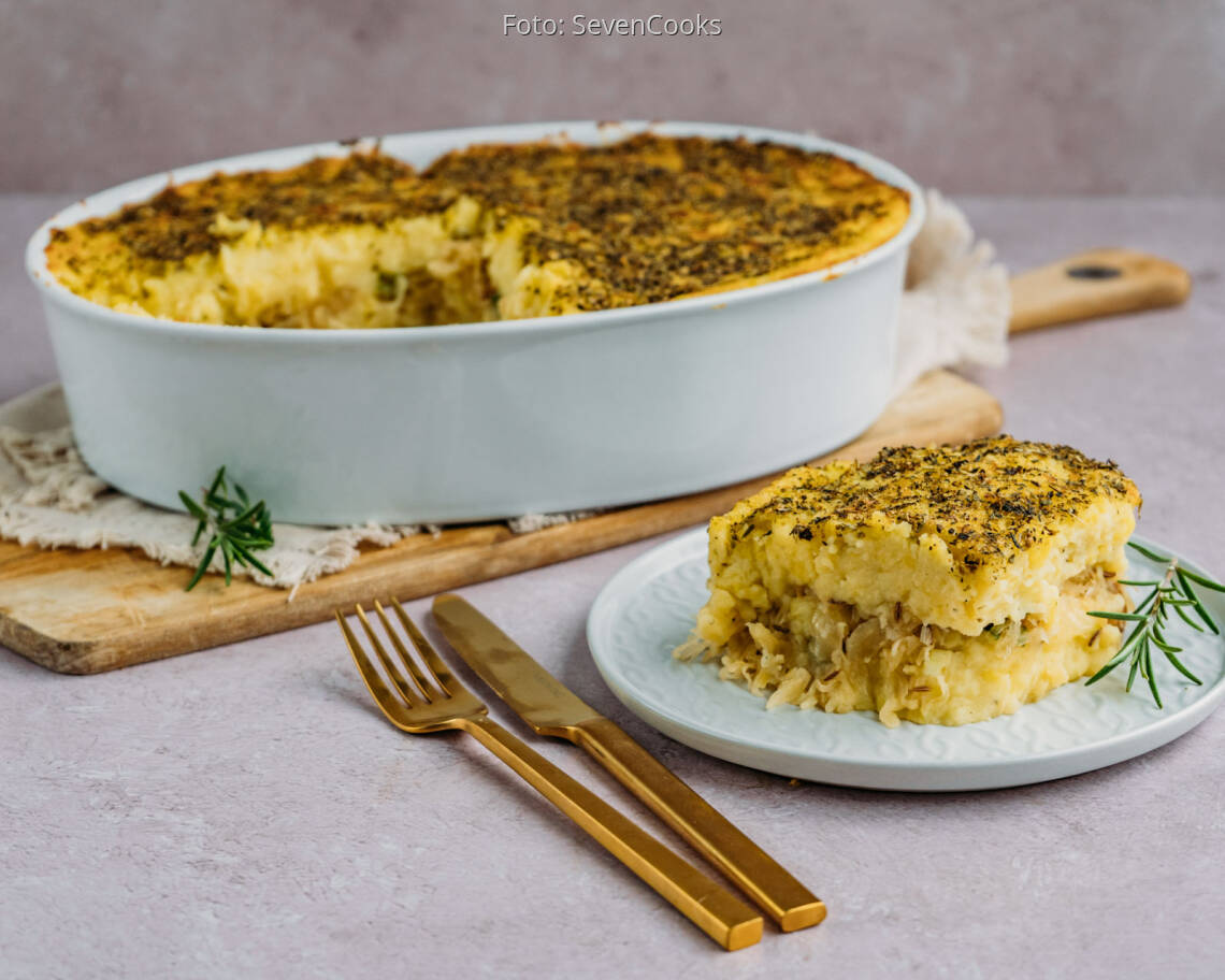 Veganes Rezept: Kartoffel-Sauerkraut-Auflauf 1