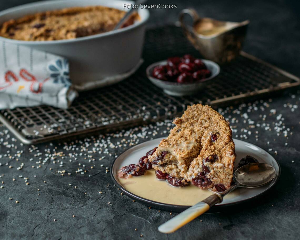 Veganes Rezept: Kirschauflauf mit gepufftem Amaranth 2