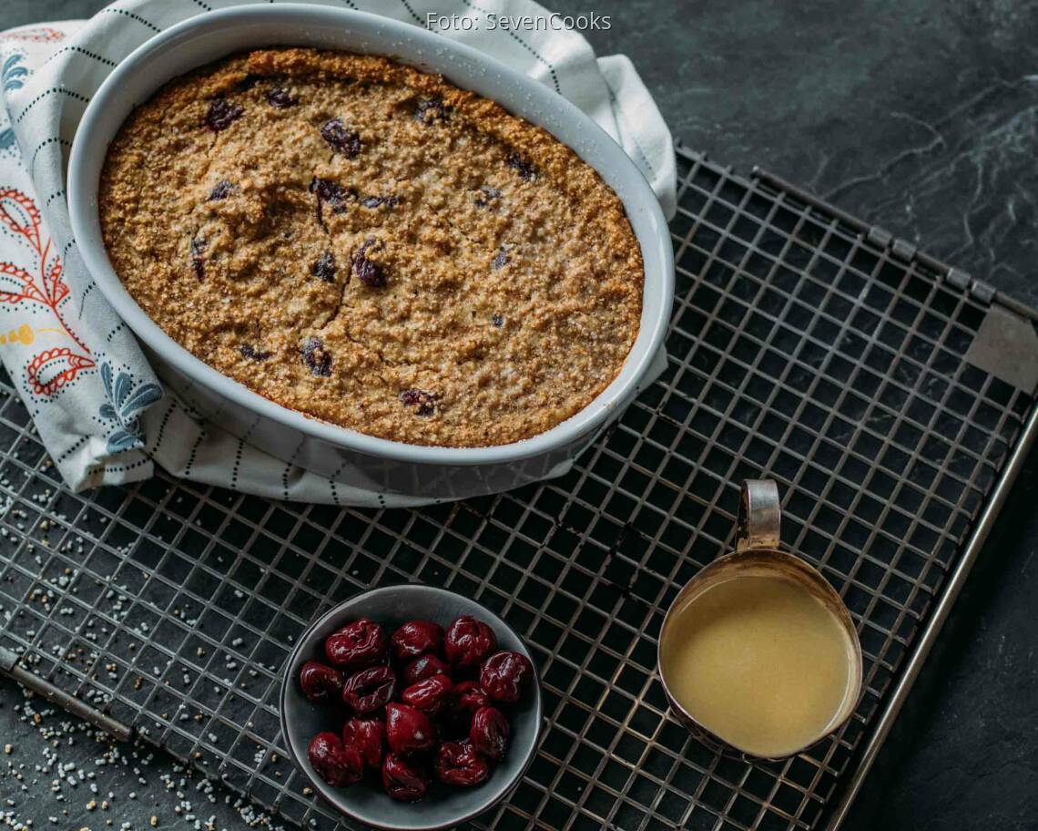 Veganes Rezept: Kirschauflauf mit gepufftem Amaranth 3