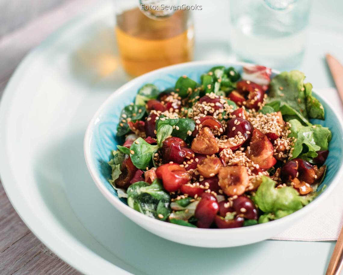 Veganes Rezept: Kirsch-Sesam-Salat_1