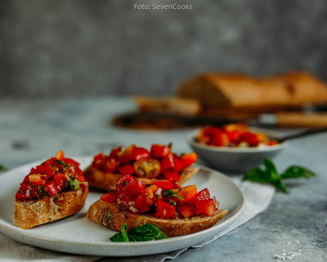 Veganes Rezept: Klassisches Bruschetta