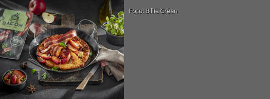 Rezeptbild für "Knuspriger Kartoffelrösti mit Apfel und Bacon"