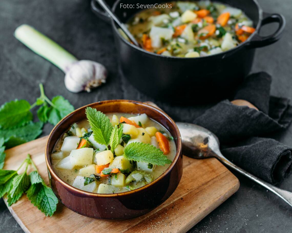 Veganes Rezept: Kohlrabi-Eintopf mit frischem Knoblauch 3