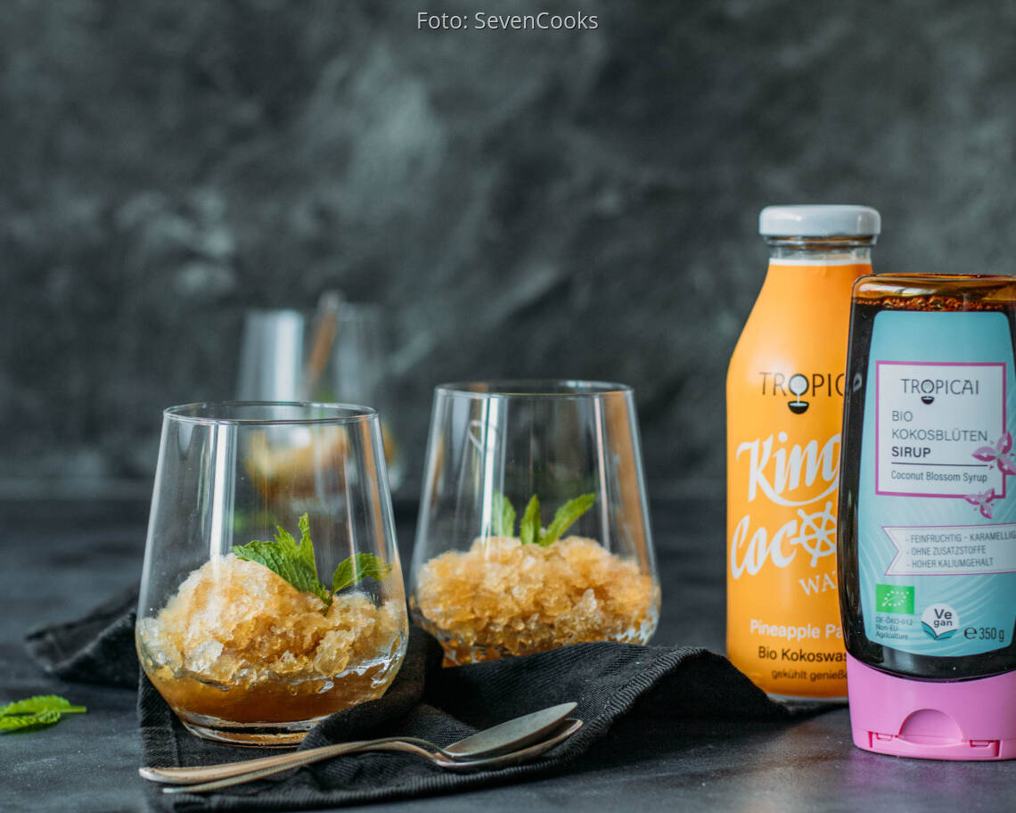 Veganes Rezept: Kokossaft-Granita-Eis 1
