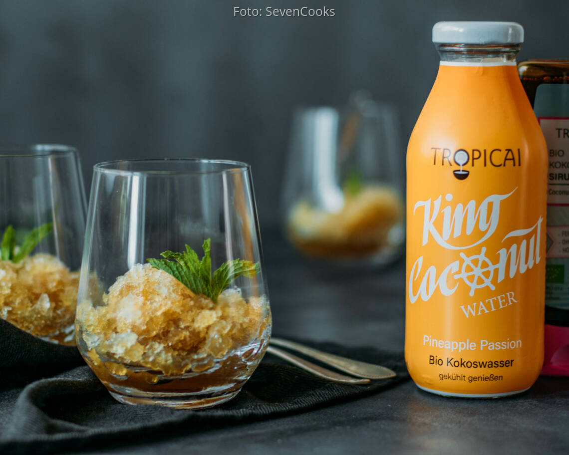 Veganes Rezept: Kokossaft-Granita-Eis 2