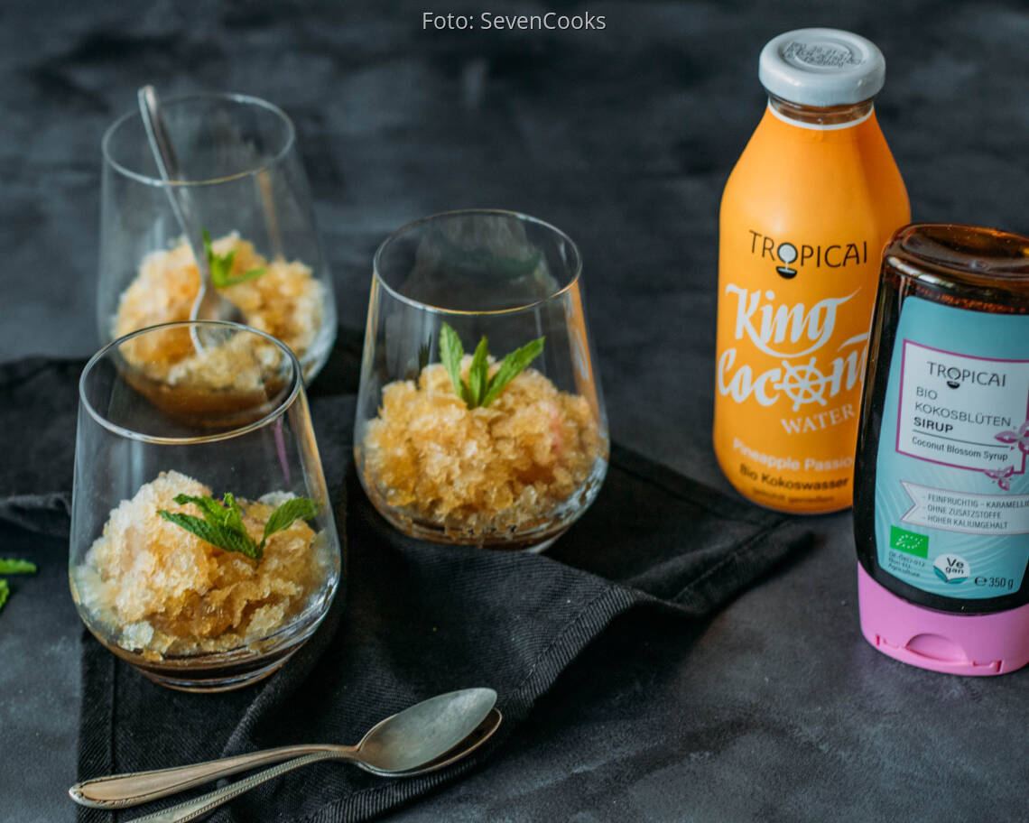 Veganes Rezept: Kokossaft-Granita-Eis 3
