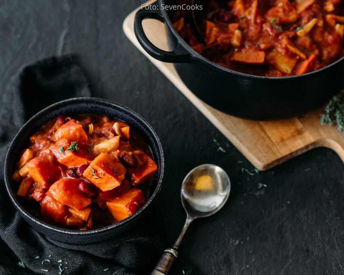 Veganes Rezept: Kürbis-Bohnen-Eintopf 1