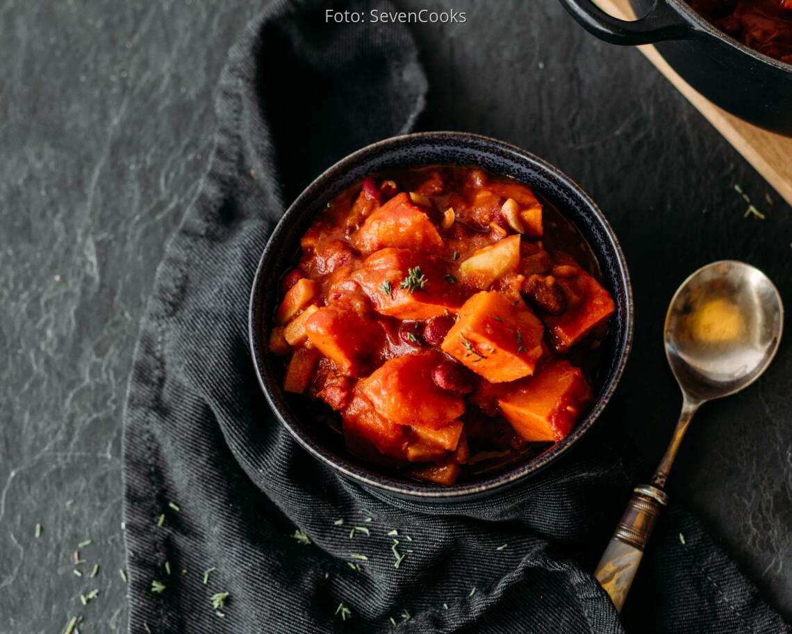 Veganes Rezept: Kürbis-Bohnen-Eintopf 2