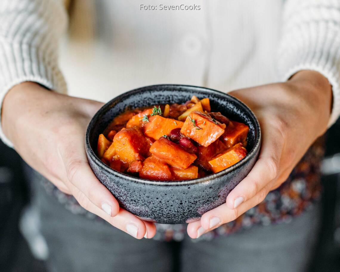 Veganes Rezept: Kürbis-Bohnen-Eintopf 3