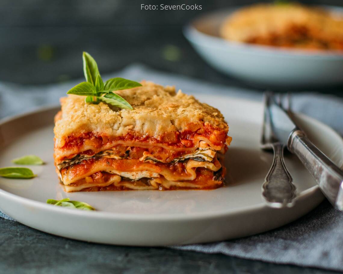 Veganes Rezept: Kürbis-Lasagne mit Spinat 1