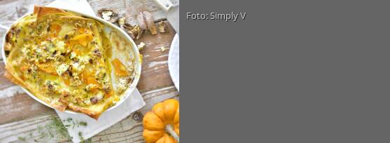 Rezeptbild für "Kürbis-Lasagne mit Zitronen-Thymiankruste"