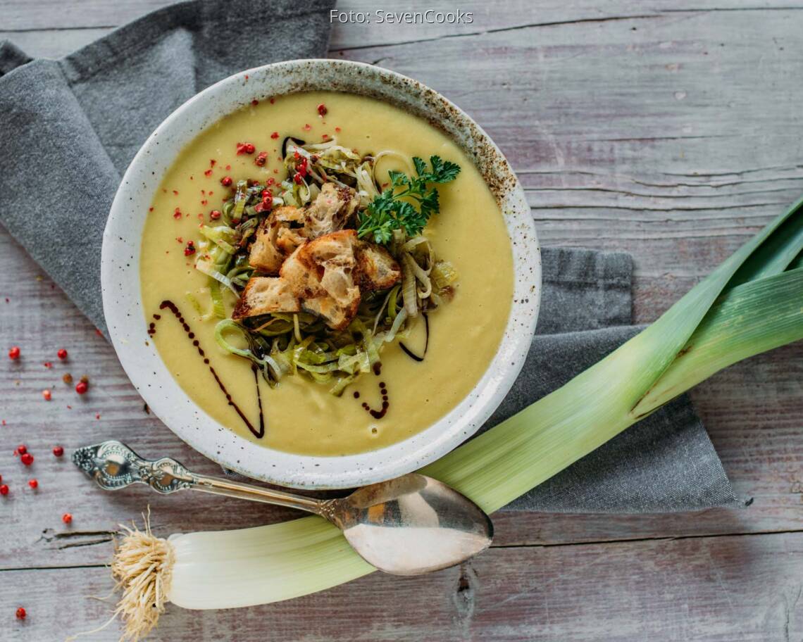 Veganes Rezept: Lauch Creme Suppe 1