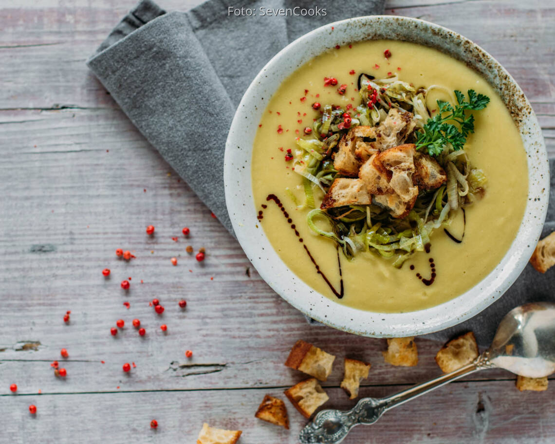Veganes Rezept: Lauch Creme Suppe 2