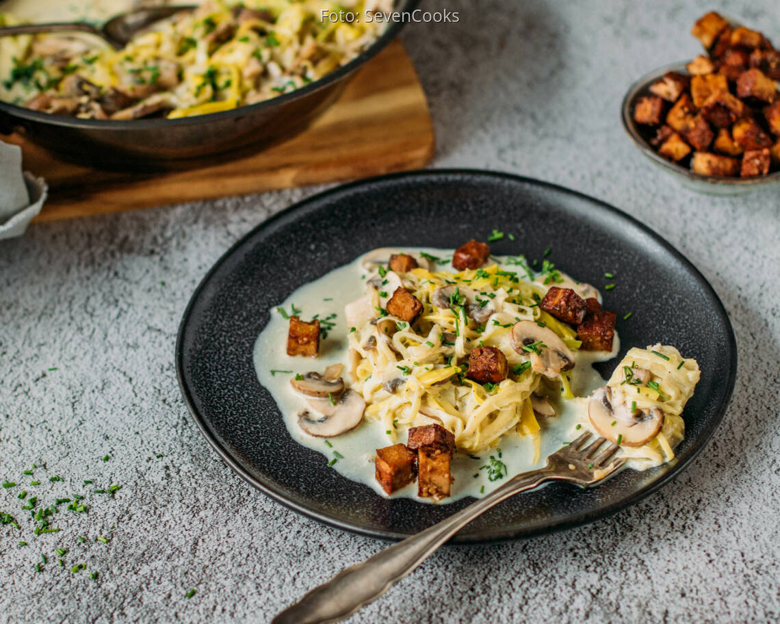 Veganes Rezept: Lauchnudeln 1