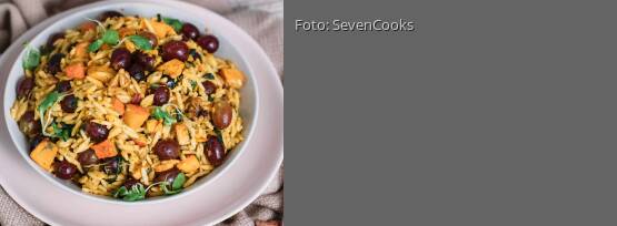 Rezeptbild für "Lauwarmer Nudelsalat mit Kritharaki-Nudeln"