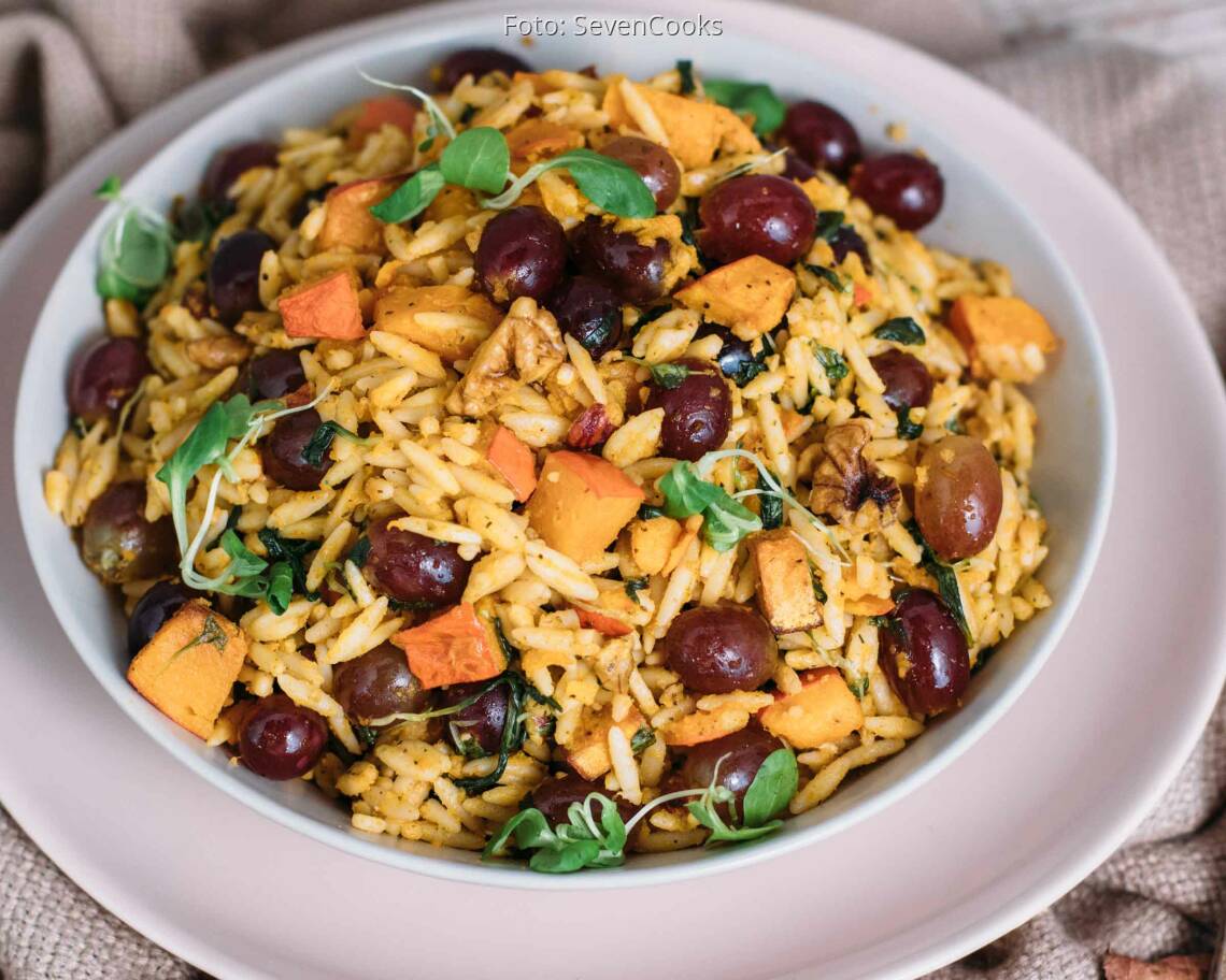 Veganes Rezept: Lauwarmer Nudelsalat mit Griechischen Nudeln